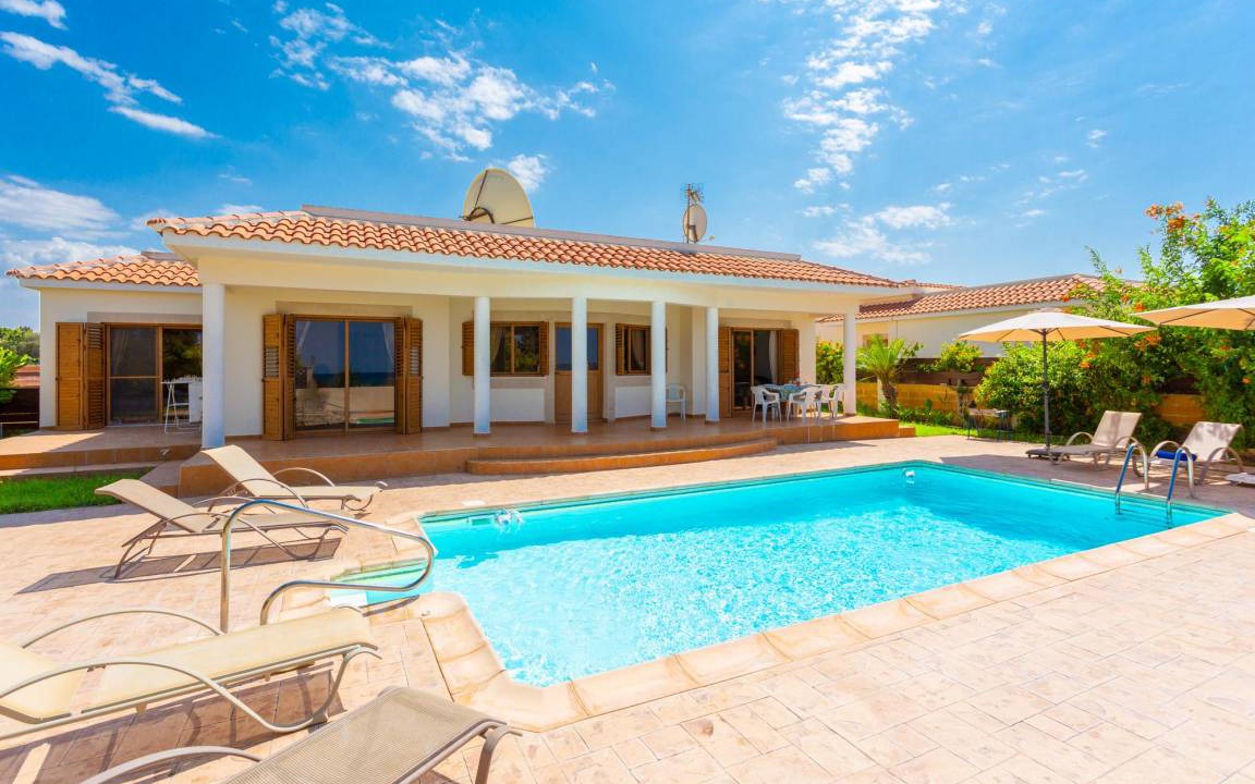 Polis Villa | Achilles Beach Villa: Large Private Pool, Walk to Beach, Sea Views, A/C, WiFi, Car Not Required - 2050