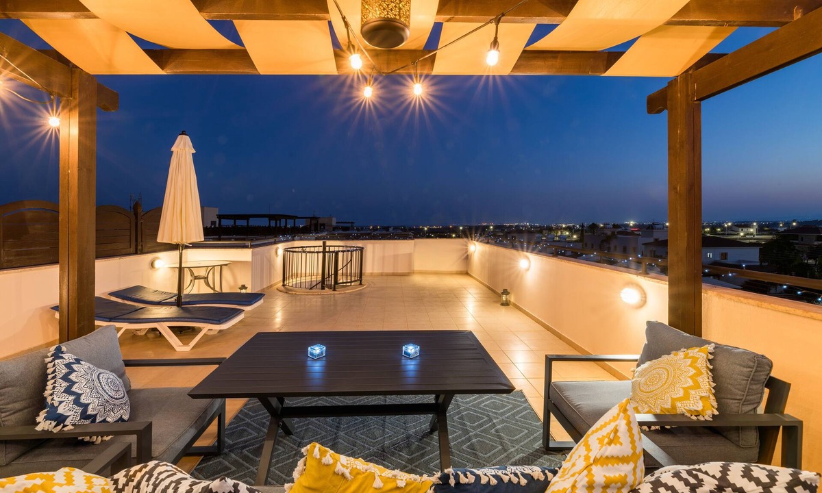 Pyla Apartment | Private Roof Top Terrace Overlooking Pool in Pyla