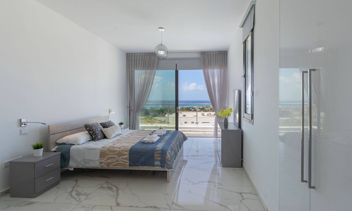 Paphos Villa | R 1490 Villa Andromeda Barbecue, Garden View & Sea view.