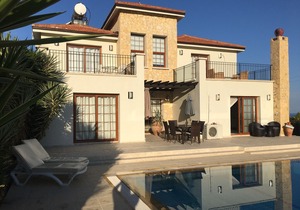Large modern private spacious villa with pool. Panoramic Mountain & Sea Views. in Catalkoy