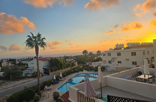 Peyia Town House | 2-bedroom townhome in peaceful Pegeia with big communal pool.
