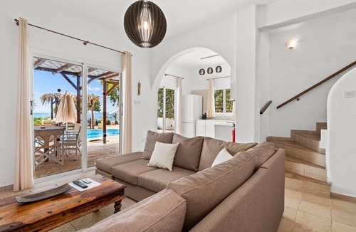 Ayia Thekla Villa | Beach Front Villa Thaleia, Sea Views, 3 BDR, Private Pool, Furnished Terrace,.