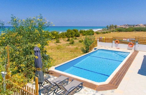 Ayia Marina Chrysochous Villa | Kalisto Beach Villa: Large Private Pool, Walk to Beach, Sea Views, A/C, WiFi