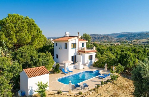 Polis Villa | Villa Charoula Tessera: Large Private Pool, A/C, WiFi, Eco-Friendly