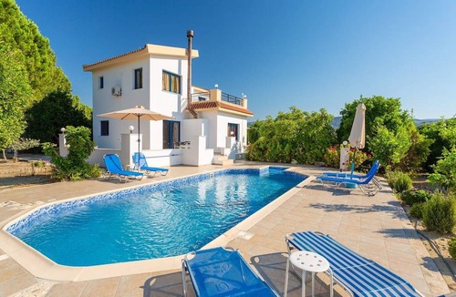 Polis Villa | Villa Charoula Tessera: Large Private Pool, A/C, WiFi, Eco-Friendly