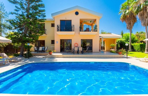 Latchi Villa | Villa Halima Alexandros: Large Private Pool, Walk to Beach, Sea Views, A/C, WiFi