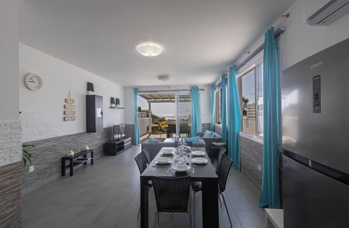 Ayia Thekla Villa | Villa Iova, Stunning 3BDR Ayia Thekla Seafront Villa with Private Pool