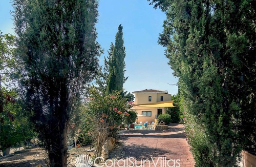 Pegeia Villa | Wonderful Villa. Big pool. Colorful garden, Amazing Sea views, VILLAS for GROUPS