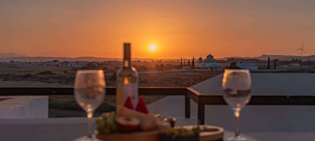 3BR Sunset View Retreat Steps from the Beach in Oroklini