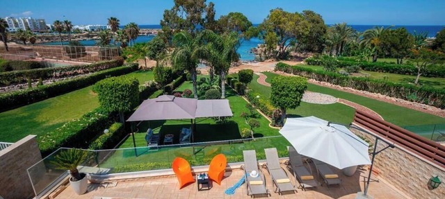 A Beachfront Villa with private Heated Pool (Additional charges apply) in Protaras