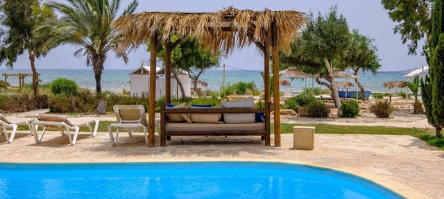 Beach Front Villa Thaleia, Sea Views, 3 BDR, Private Pool, Furnished Terrace,. in Famagusta