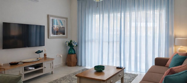 Best location- Harbour and promenade, 2BR/2 baths apartment with private garden in Paphos