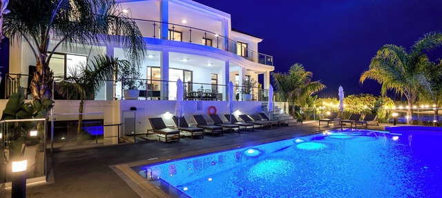 Chateau Moderne Luxury Villa in Paphos with private pool and gardens in St Georges Peyia