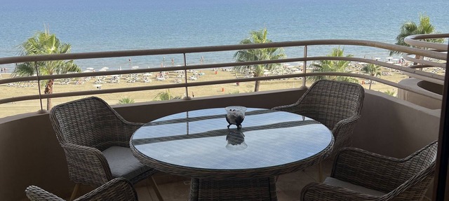 Finikoudes Beech front views Carisa Ithaki in Larnaca