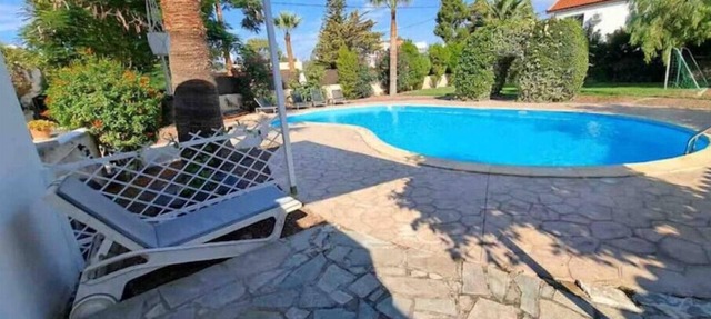 Mediterranean Poolside Garden Cottage in Kiti