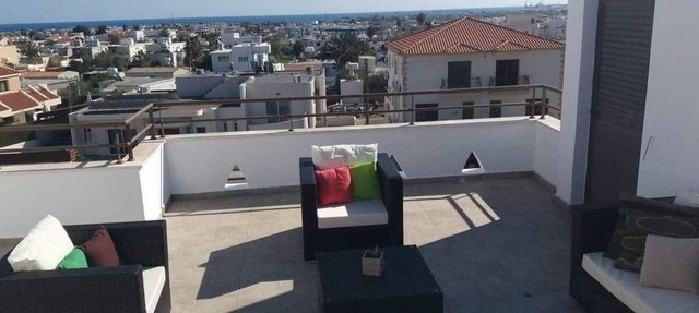 Oroklini : Two bedrooms apartment with private Roofgarden sea view. in Oroklini