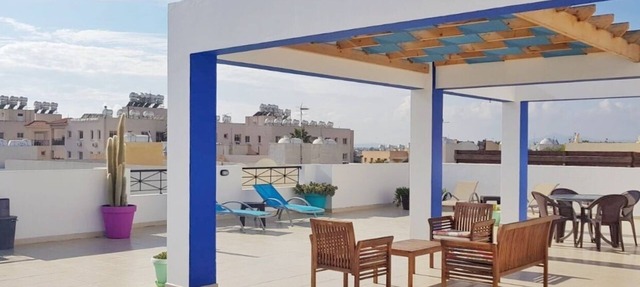 Penthouse Apartment With Large Sun Soaked Veranda And Communal Swimming Pool in Larnaca