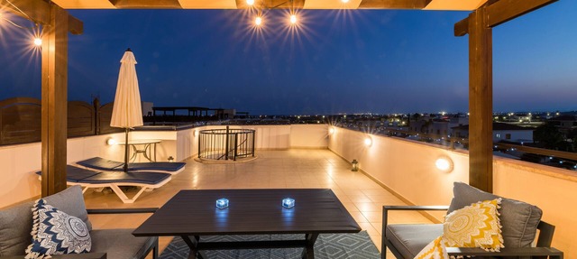 Private Roof Top Terrace Overlooking Pool in Pyla in Pyla