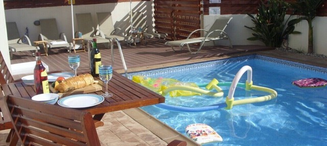 Sea and Sun rise views. Villa with private pool and gated children Play Area. in paralimni