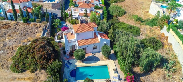 Stone feature Villa with secluded pool and garden in peaceful seaside location in Kyrenia