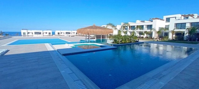 Sunny studio in eco-wellness resort with sea and mountain views in Bahceli
