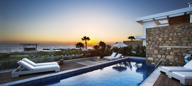 SUPERB BEACH FRONT Modern villa with Heated Pool, Ideal for Weddings (9 -303) in Paphos
