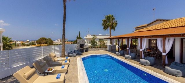 Welcome to our beautiful 5-bedroom villa, situated near the stunning Konnos beach in protaras