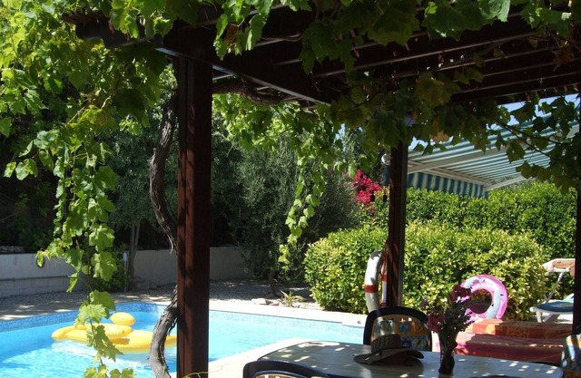 Luxury 3 bed villa with private heated and secluded pool set in large garden in Peyia