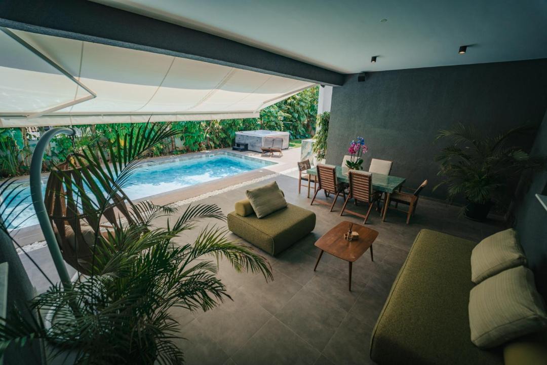 Agios Tychon Villa | TG NEW Luxury Private Resort & SPA Villas - Heated Salty Swimming Pool, Outdoor Jacuzzi, Sauna, Exotic Garden