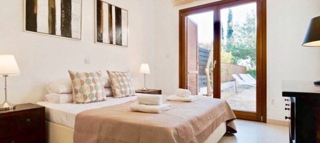 Beautiful 2 Bedroom Villa Proteus HG29 with private pool and pretty golf course views, Short walk to resort village square on Aphrodite Hills in Kouklia