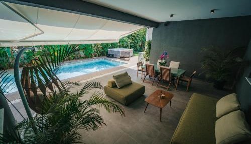 TG NEW Luxury Private Resort & SPA Villas - Heated Salty Swimming Pool, Outdoor Jacuzzi, Sauna, Exotic Garden in Limassol